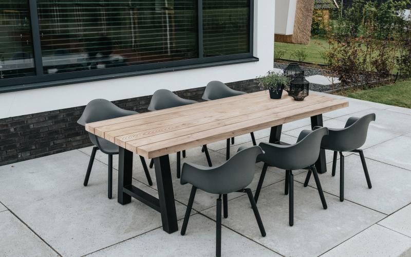 Douglas Tuintafel Bouwpakket - 5 cm Massief - Zelf Samenstellen & Monteren